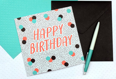 Dotty Happy Birthday Card