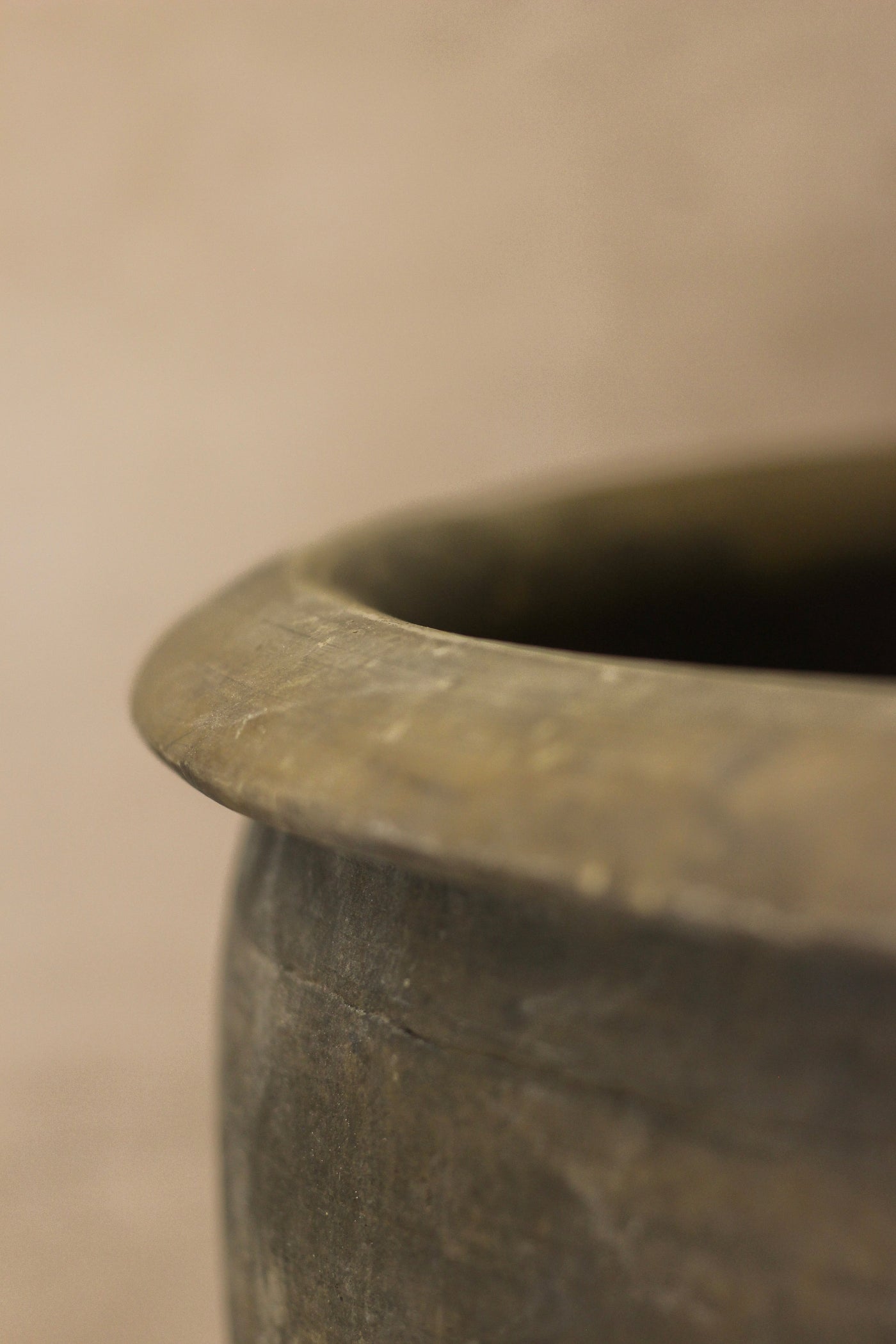 Big Old Grey Asian Pots - L013