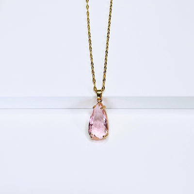 Carina Pink Teardrop Pendant Necklace