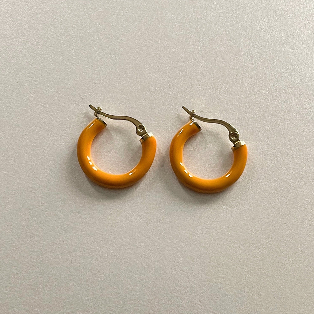Anais Luxe 18k Gold Plated Saffron Hoops