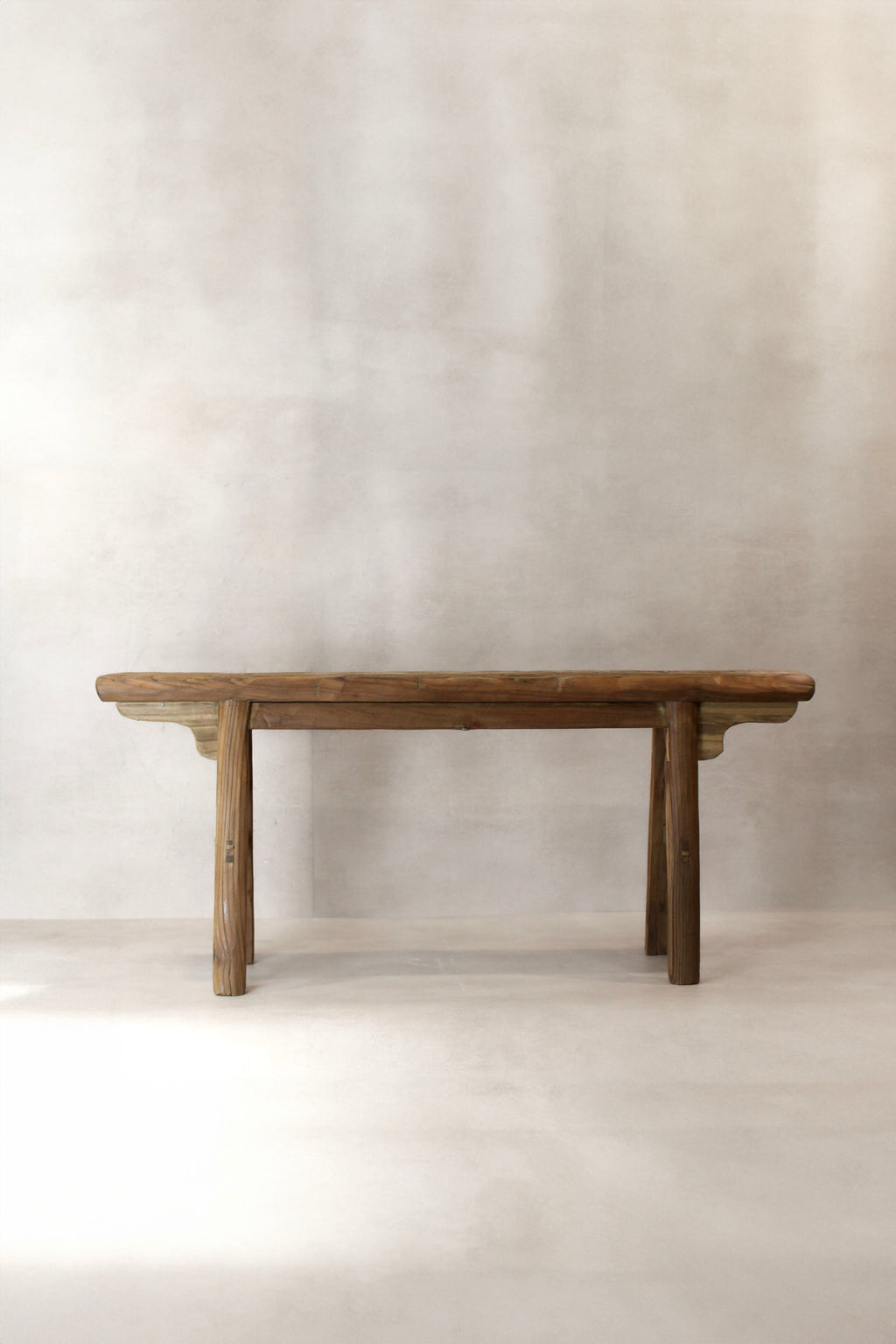 Antique Rustic Elm Wood Bench 02