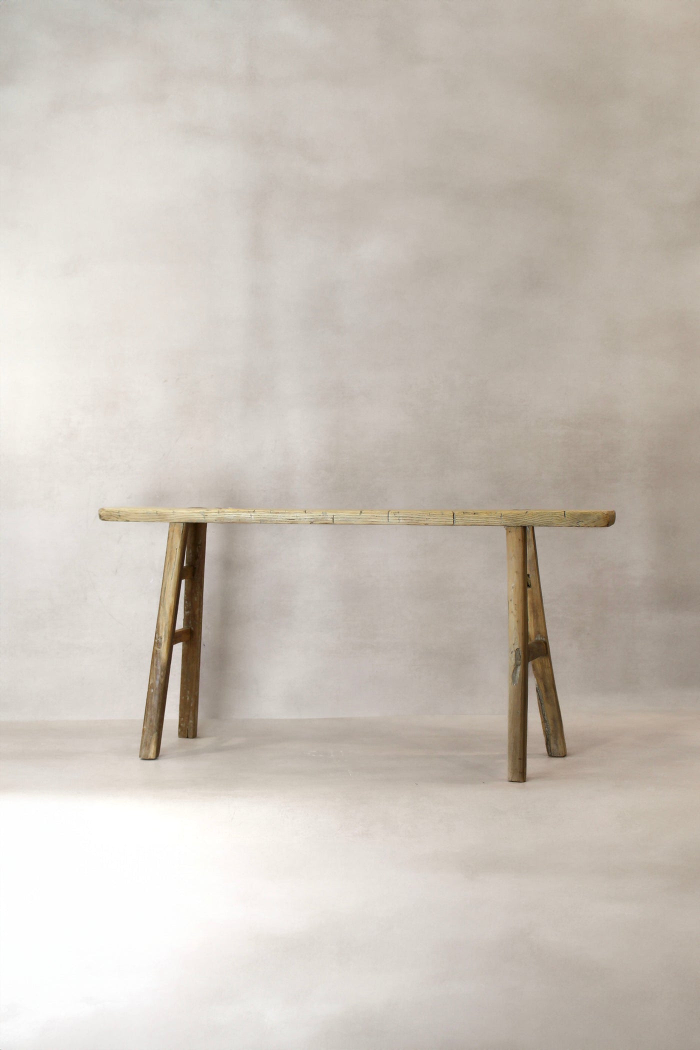 Antique Rustic Elm Skinny Bench 03