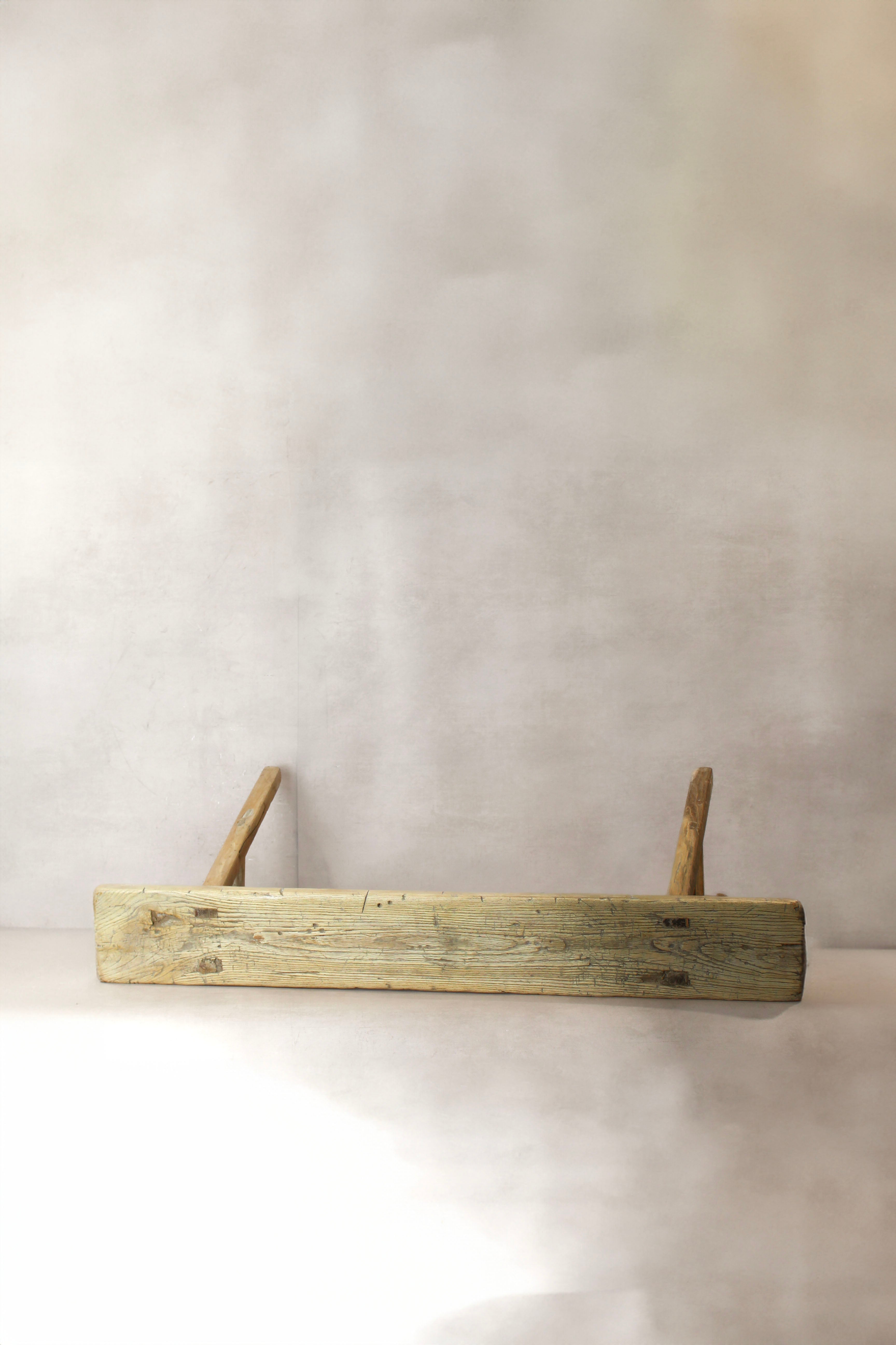 Antique Rustic Elm Skinny Bench 04