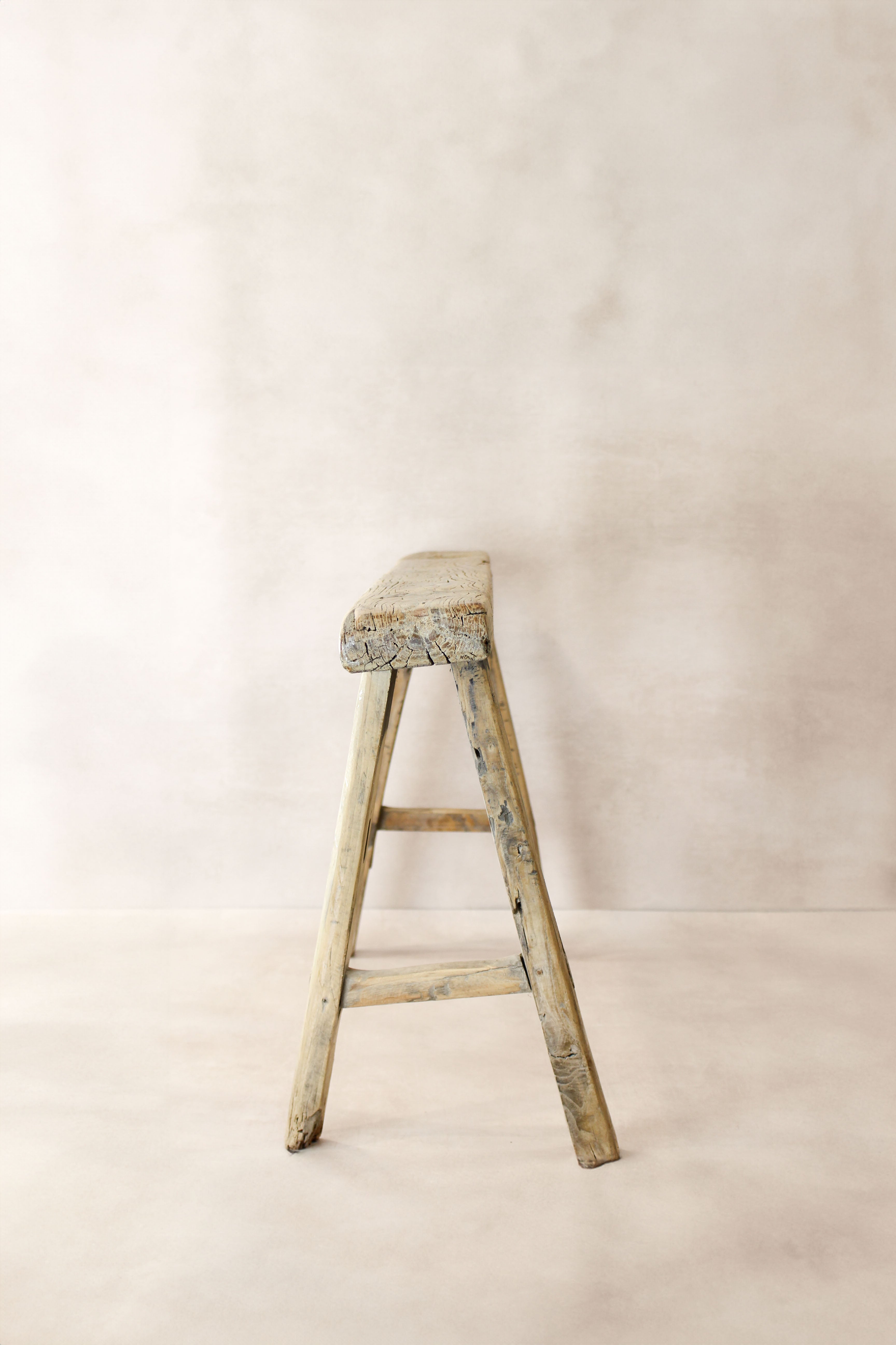 Antique Rustic Elm Skinny Bench 05