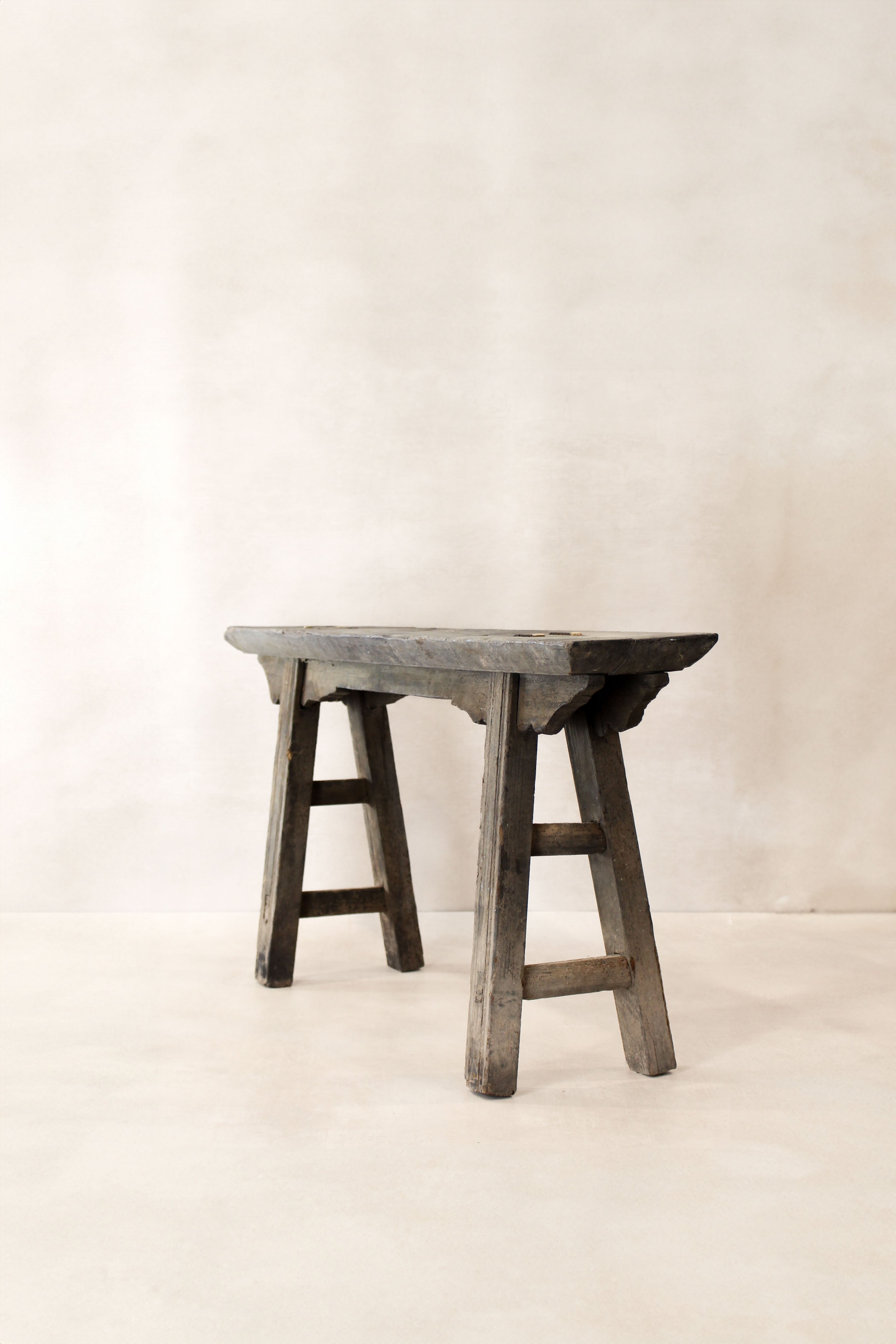 Antique Rustic Elm Bench 06