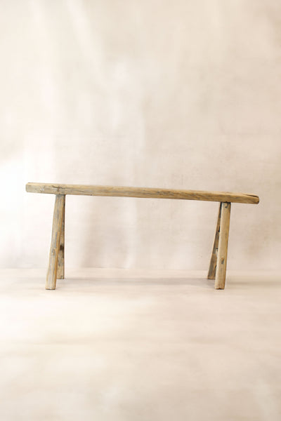 Antique Rustic Elm Skinny Bench 05