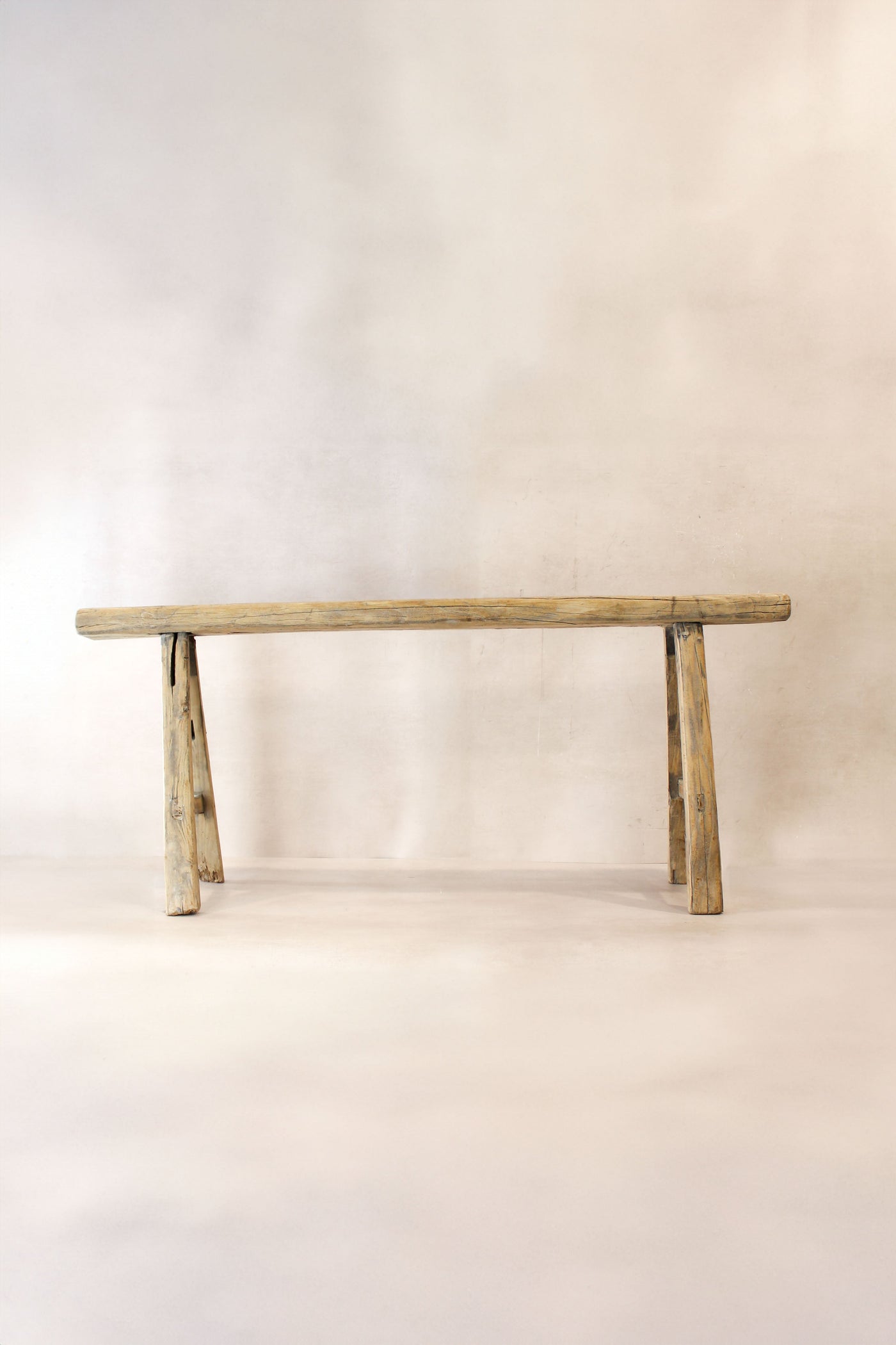 Antique Rustic Elm Skinny Bench 05