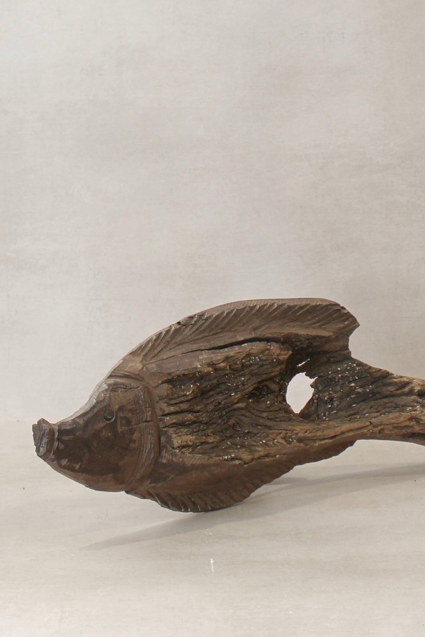 Driftwood Hand Carved Fish - (14.3)