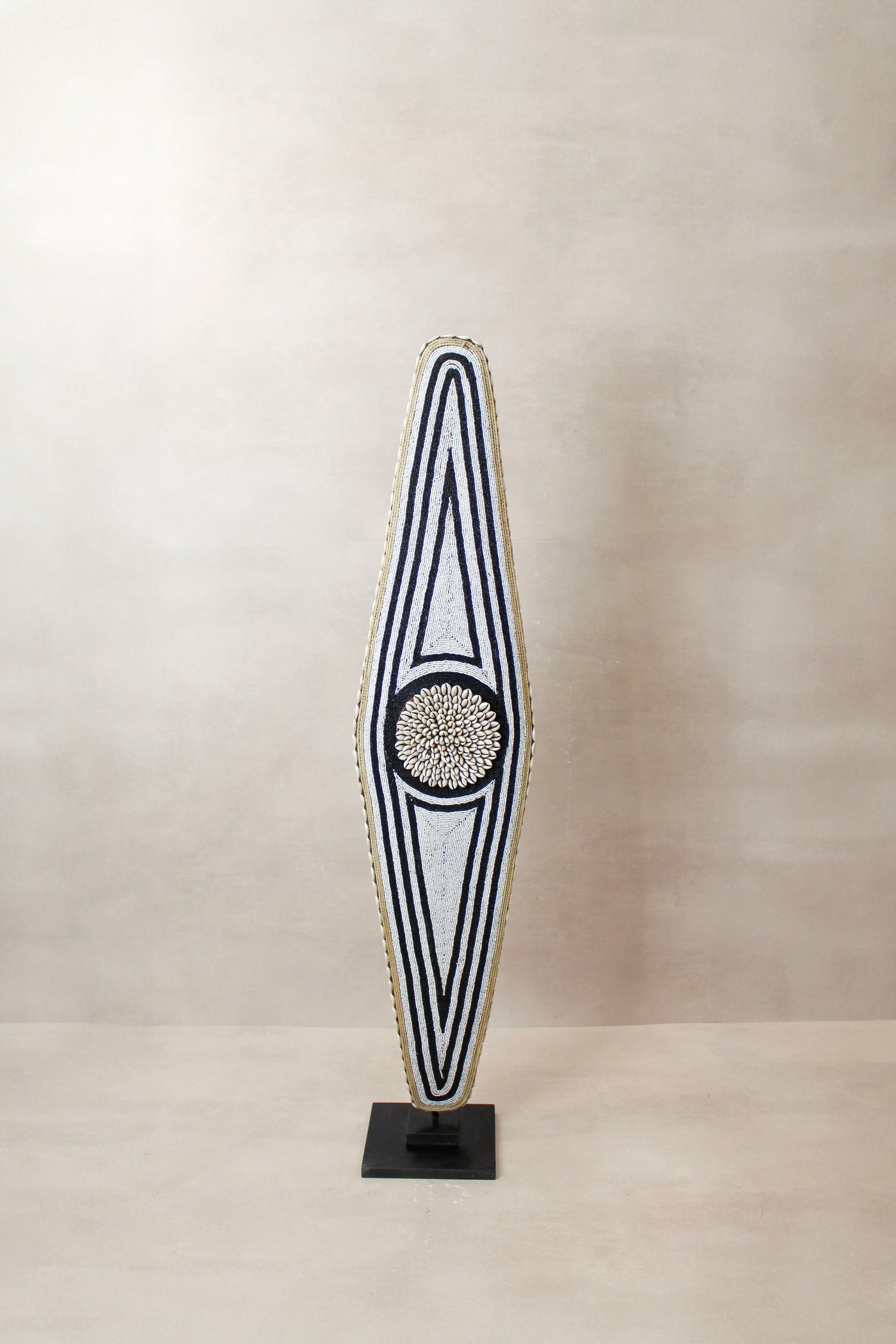 Cameroon Beaded Shield - Large Oblong -  BC01