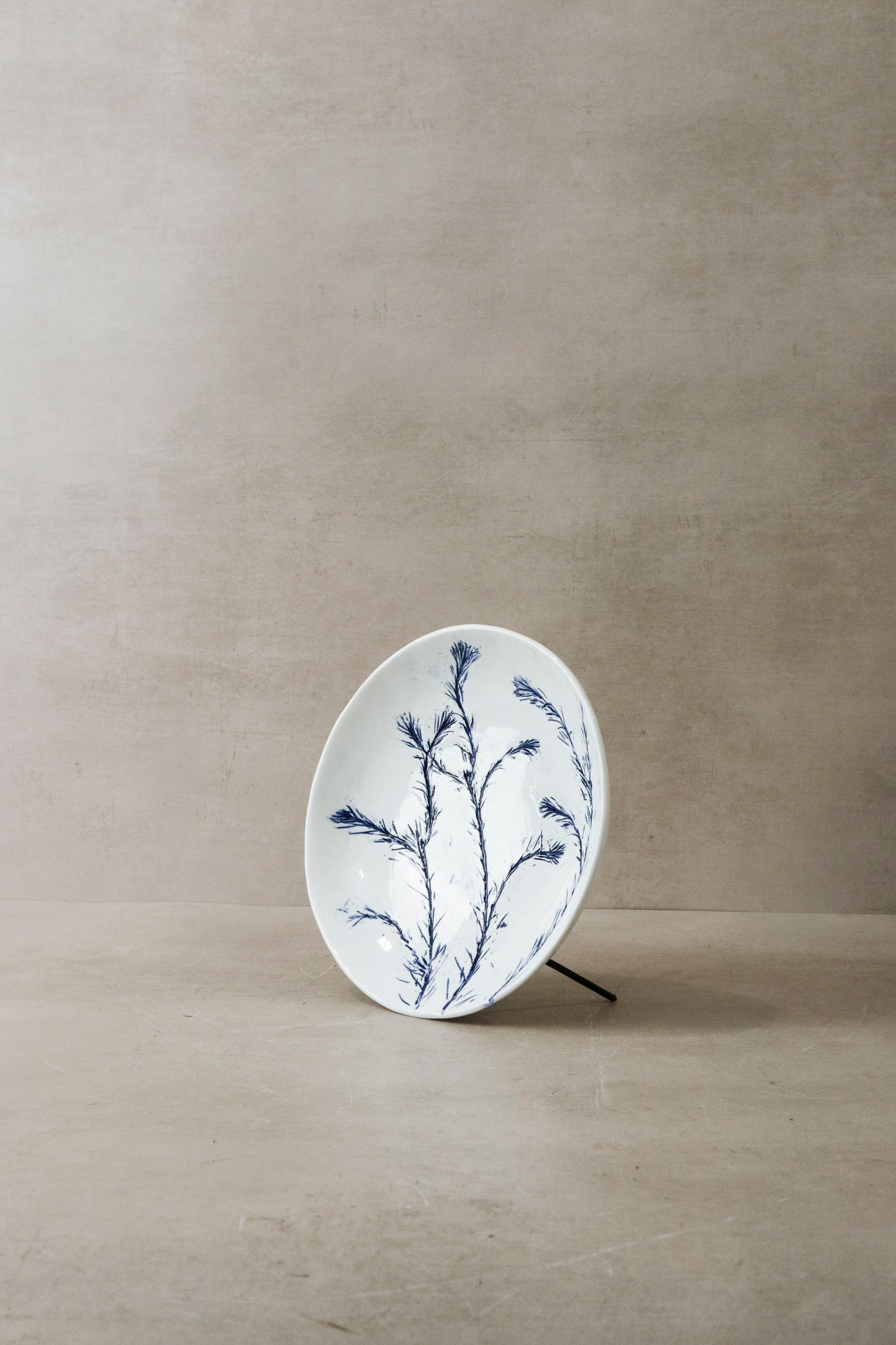 Cobalt Blue Fynbos Ceramic Plate - n°5