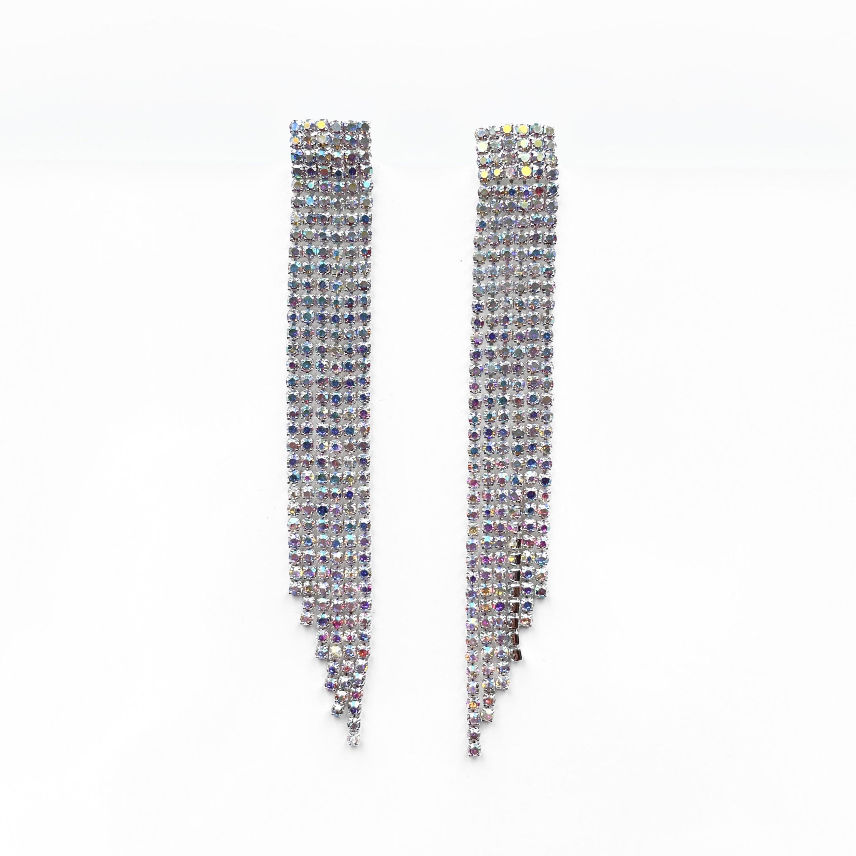 Aspen Silver Statement Cascade Earrings