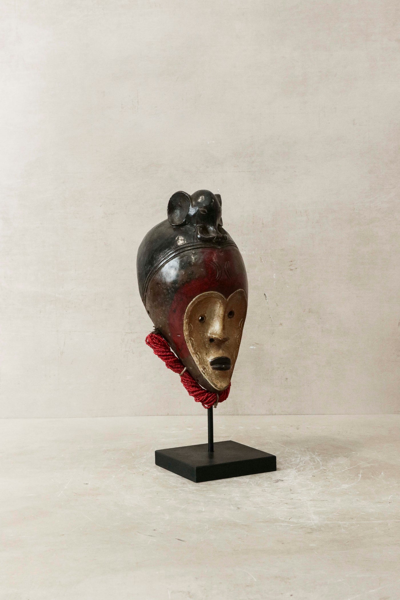 African Raffia Terracotta Mask - Cwt3