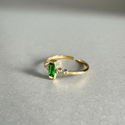 Clarissa Luxe 18k Gold Plated Jewel Ring