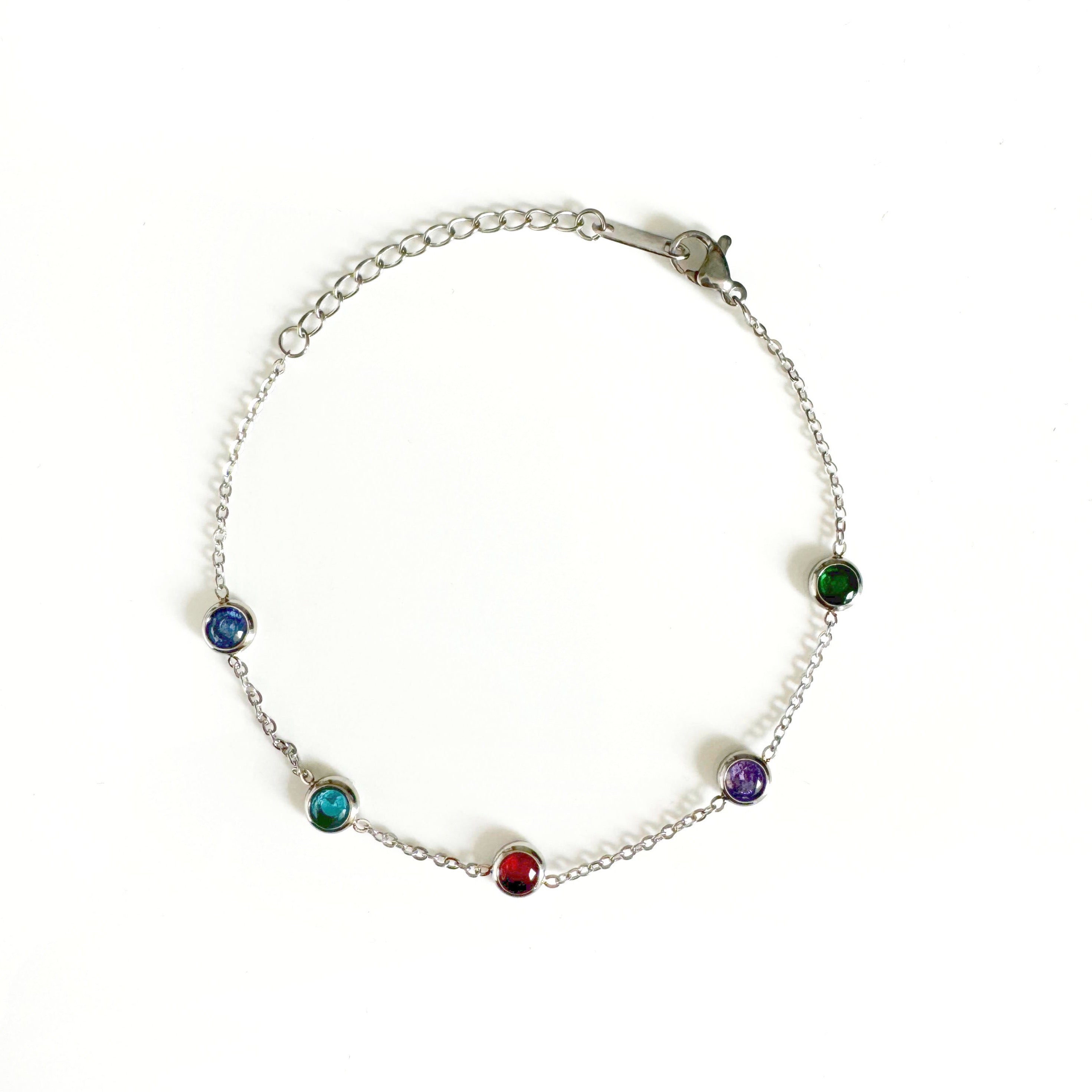 Alex Luxe Silver Tone Jewelled Bracelet