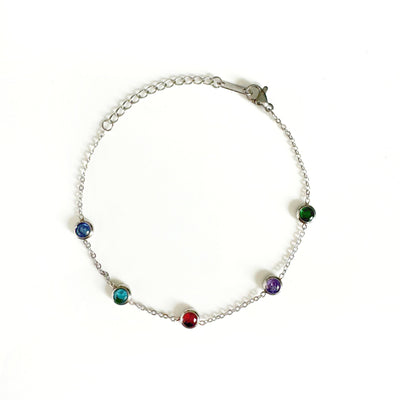 Alex Luxe Silver Tone Jewelled Bracelet