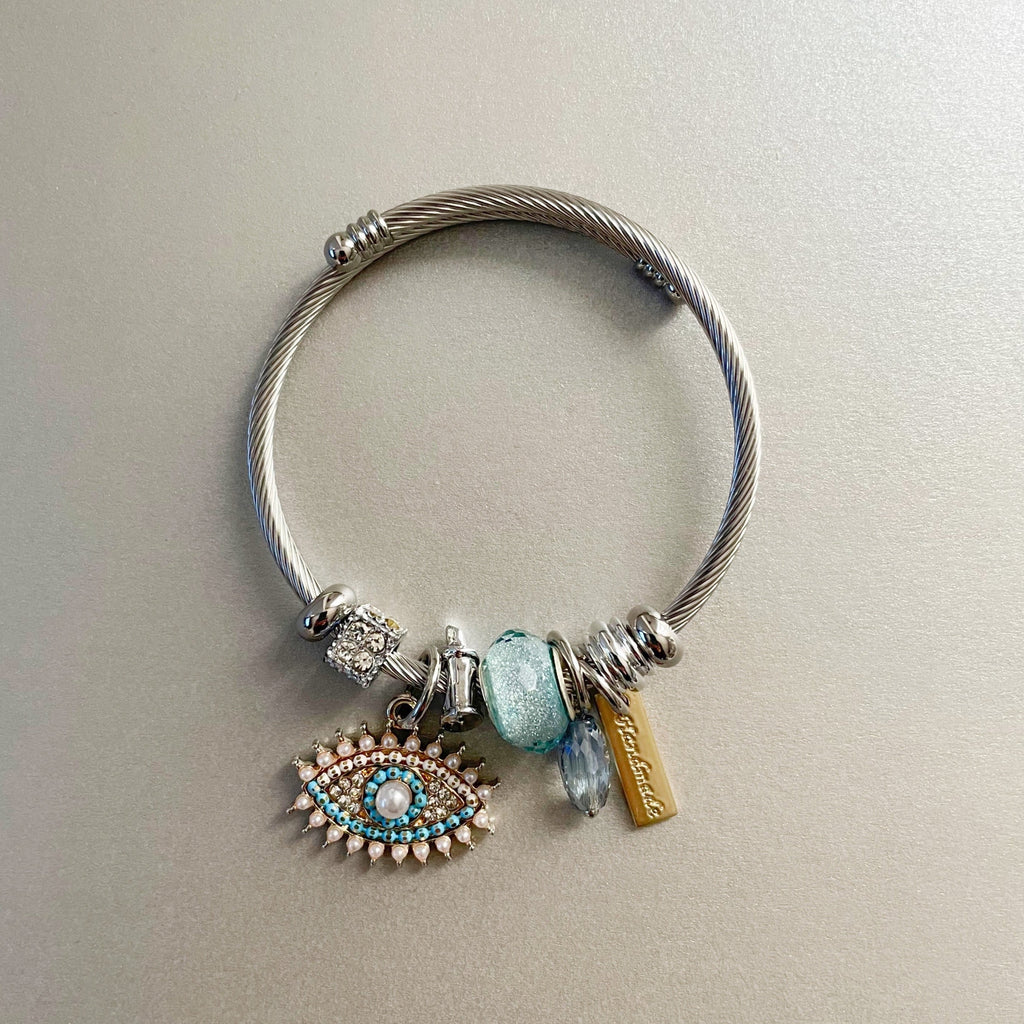 Aysha Turquoise Evil Eye Charm Bracelet