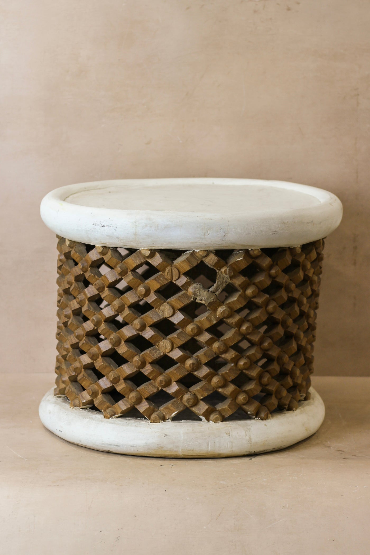 Bamileke Table - White/Natural