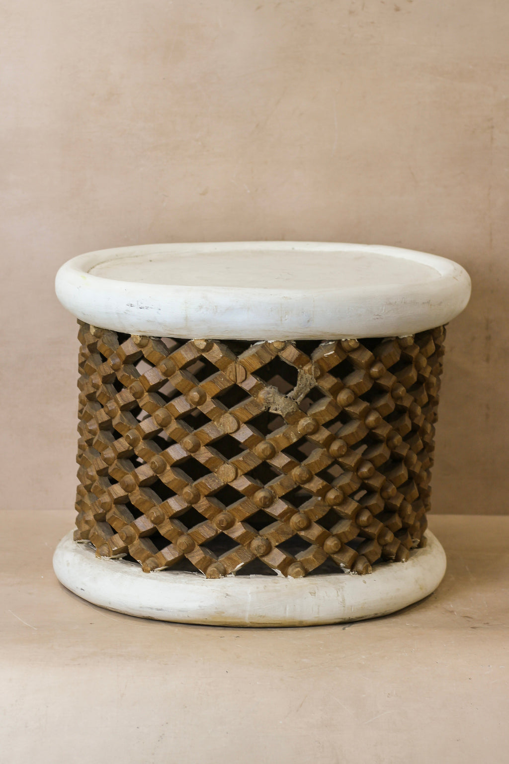 Bamileke Table - White/Natural