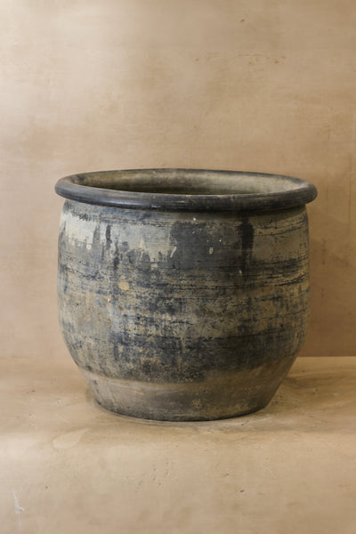 Big Old Grey Asian Pots - L006