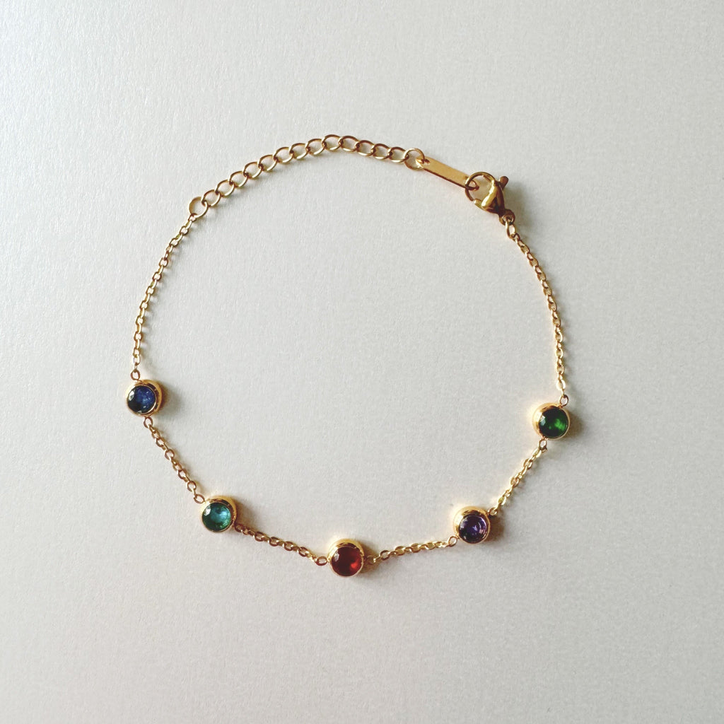 Alex Luxe 18k Gold Plated Jewelled Bracelet