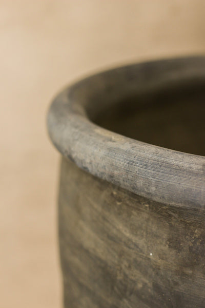 Big Old Grey Asian Pots - L009