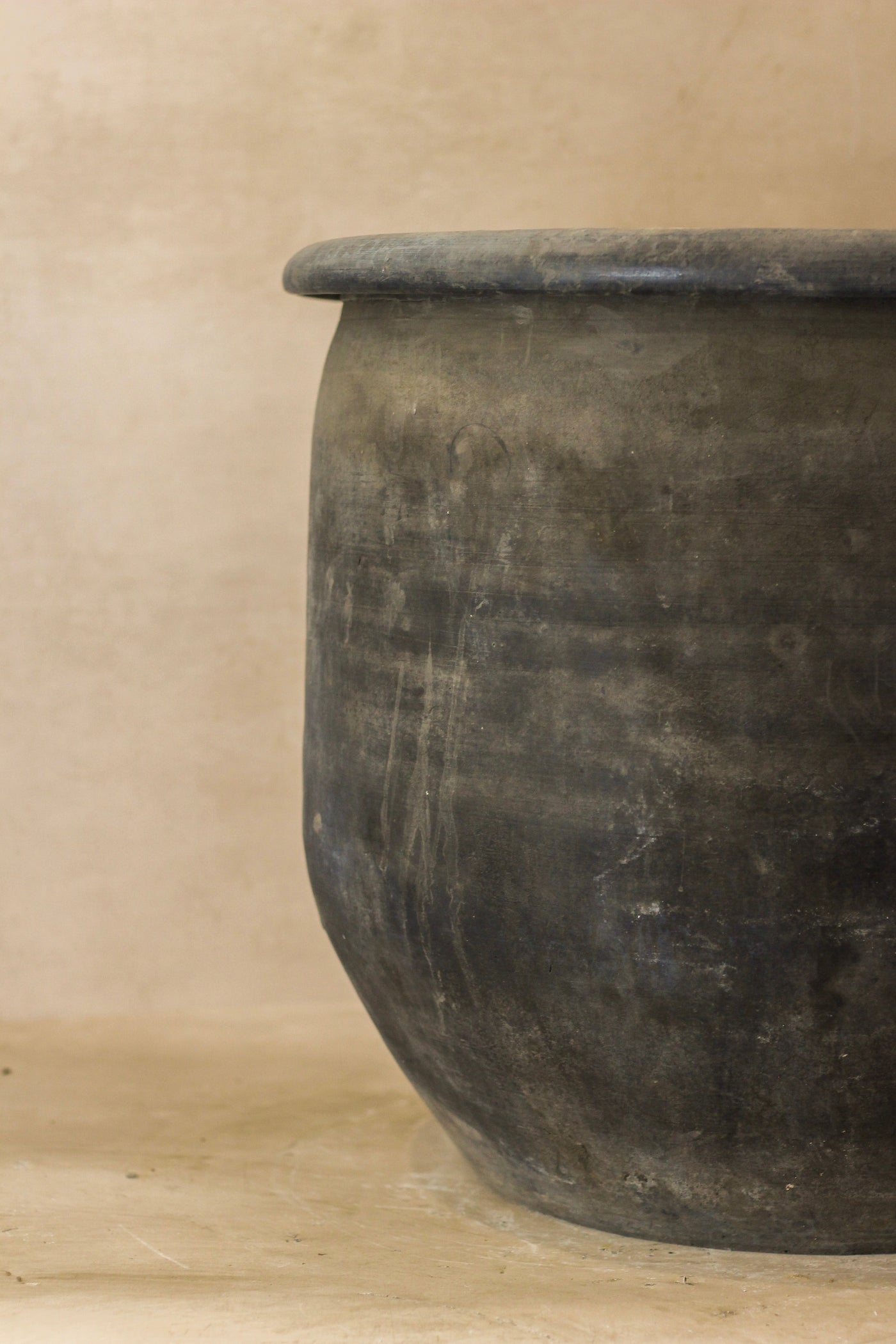 Big Old Grey Asian Pots - L010