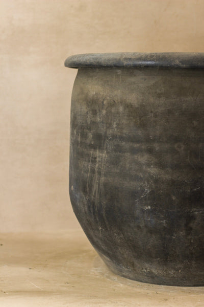 Big Old Grey Asian Pots - L010