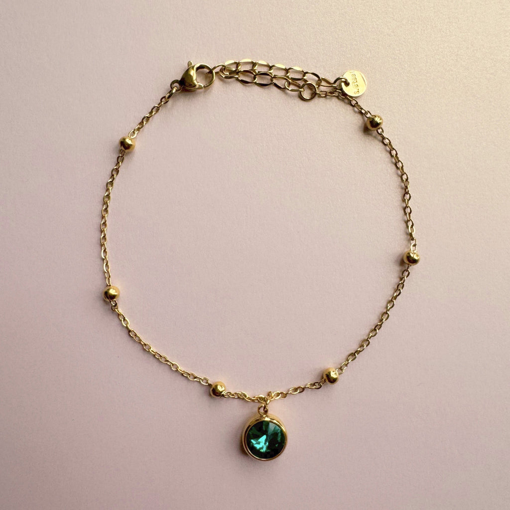 Arya Luxe 18k Gold Plated Jewelled Anklet