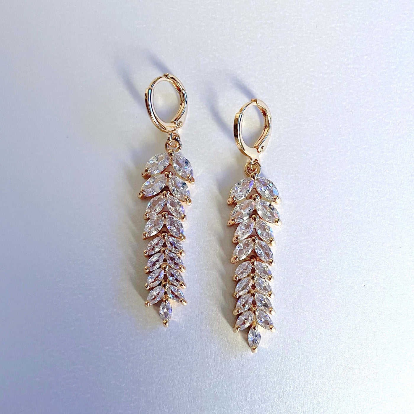 Celestina Jewelled Feather Earrings