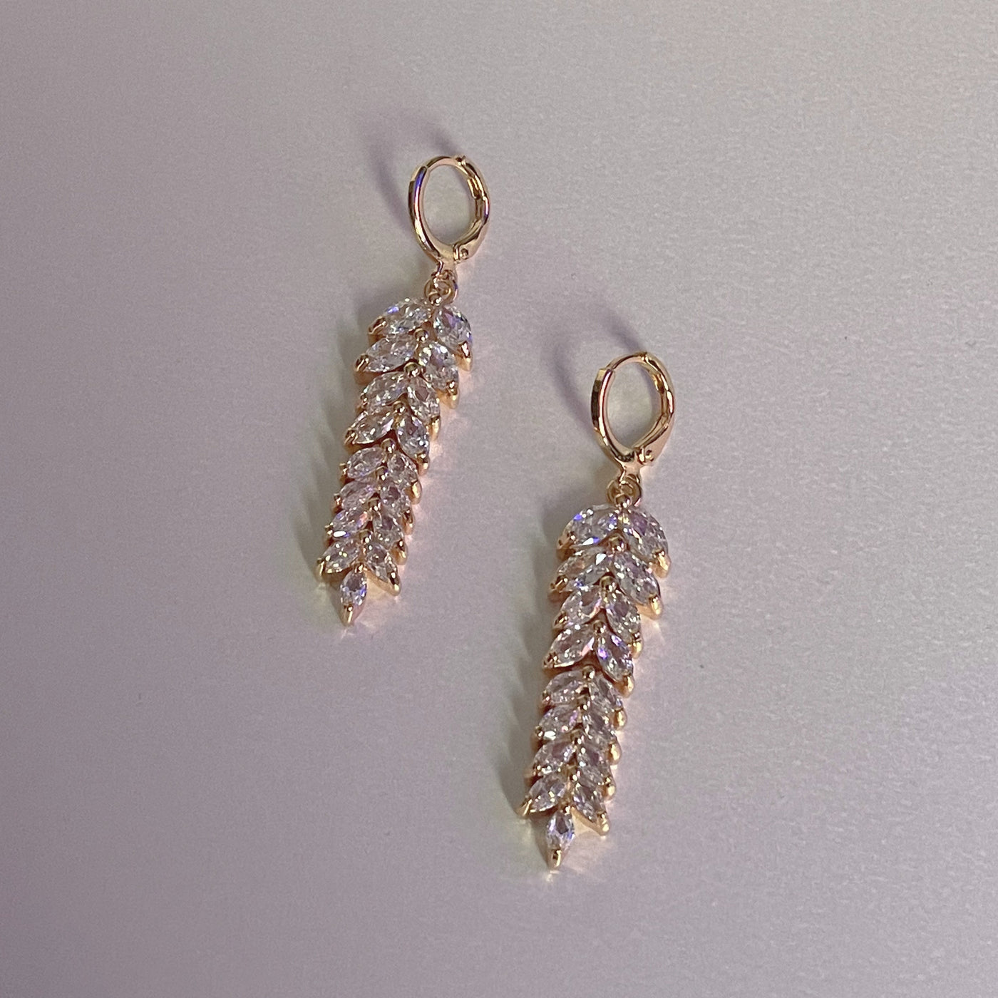 Celestina Jewelled Feather Earrings