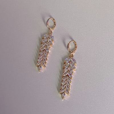 Celestina Jewelled Feather Earrings
