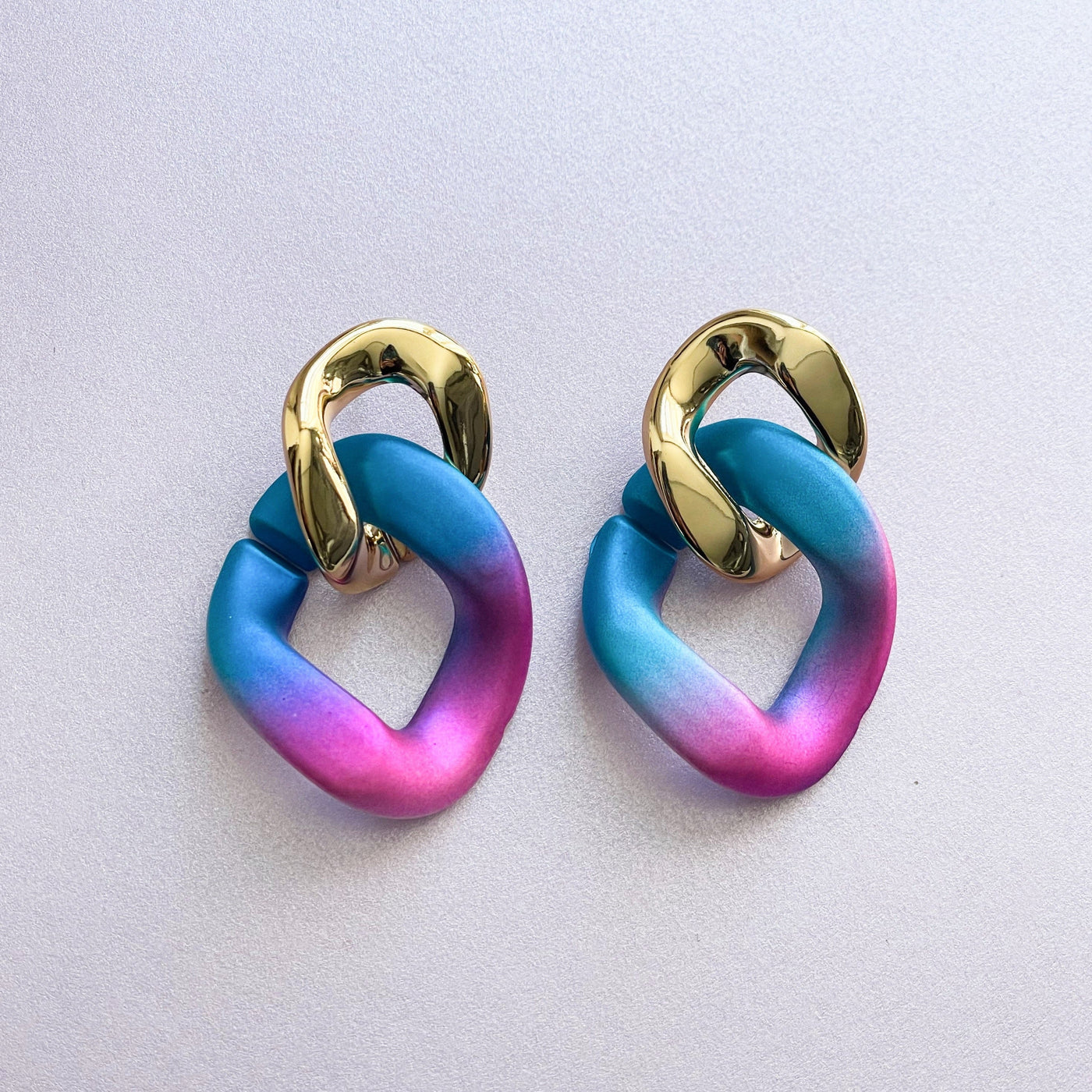 Bryce Cobalt Metallic Ombre Earrings