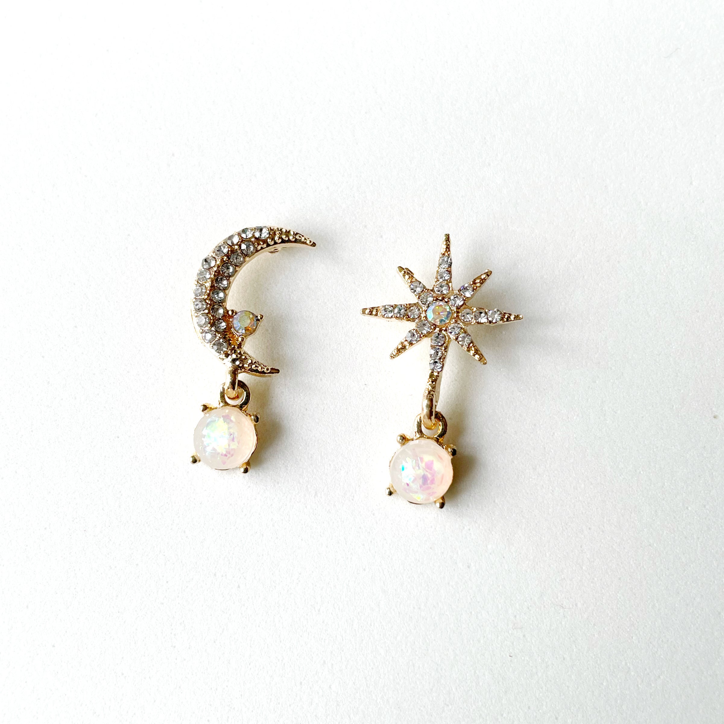 Andromeda Moon and Star Earrings