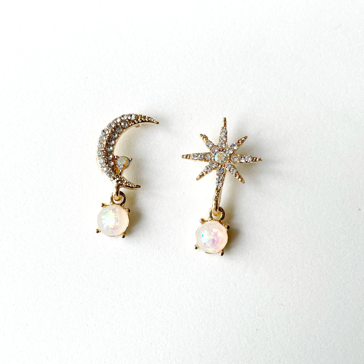 Andromeda Moon and Star Earrings