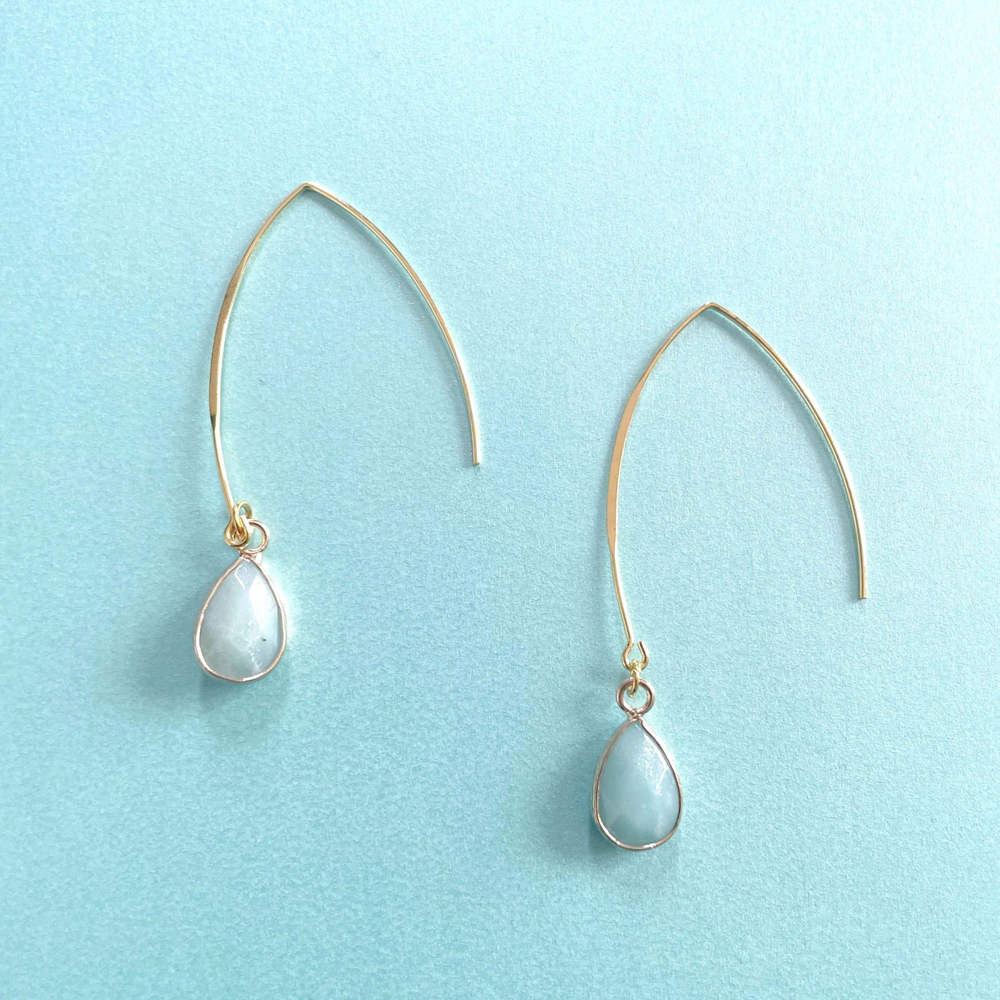Camille Faceted Amazonite Crystal Earrings