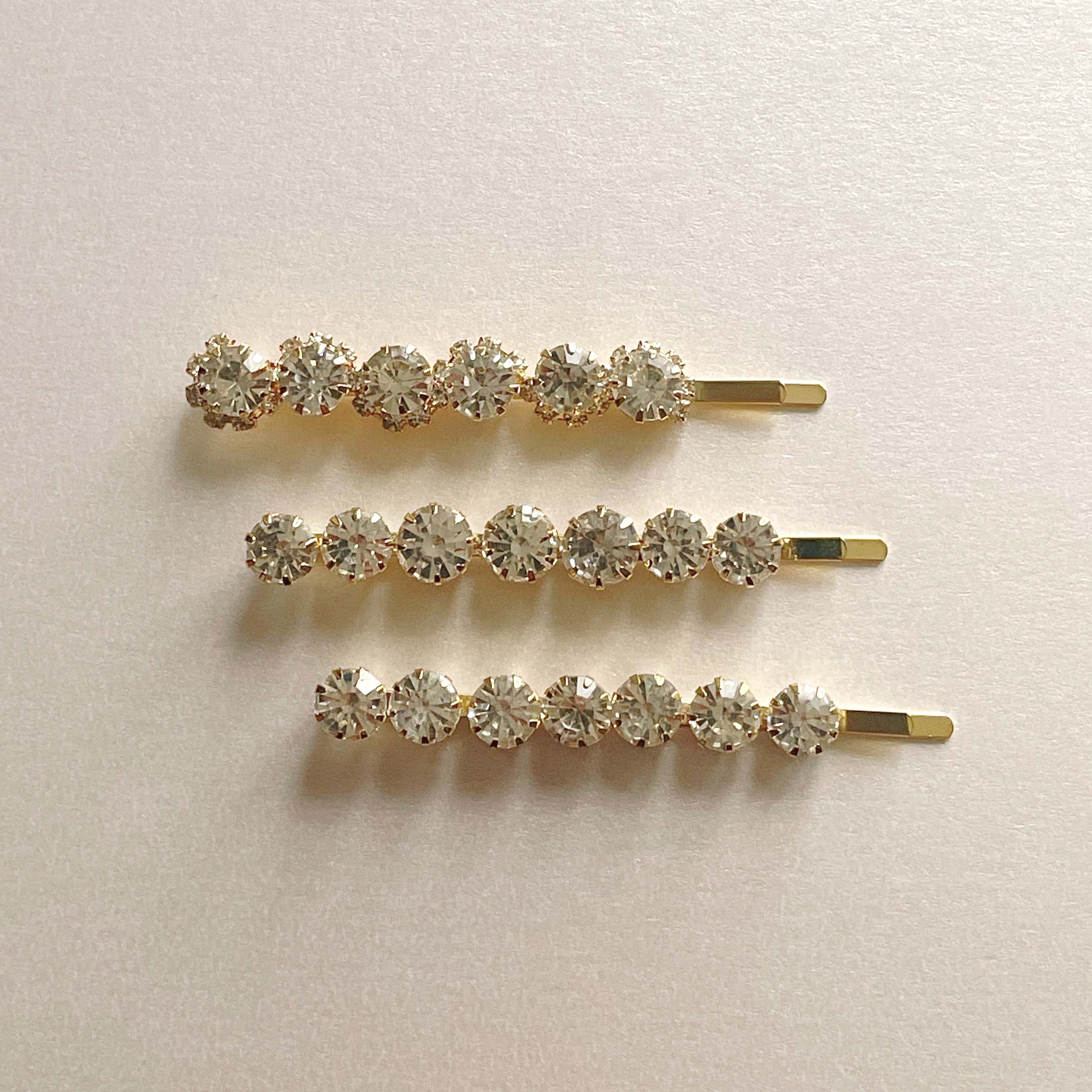Adalynne  Luxury Gold Jewelled Hair Slide Set