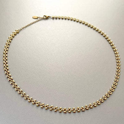 Capri Luxe 18k Gold Plated Textured Chain