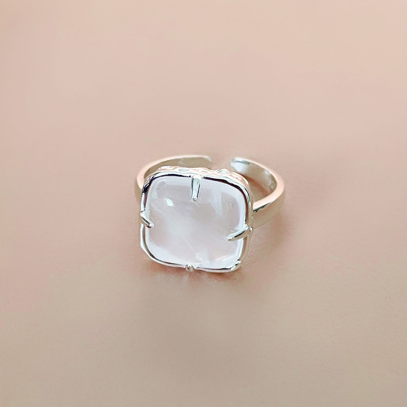 Chiara Silver Tone Cocktail Ring