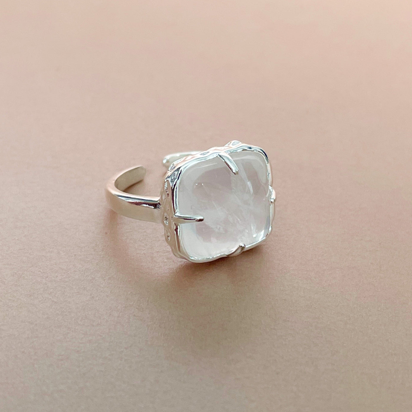 Chiara Silver Tone Cocktail Ring