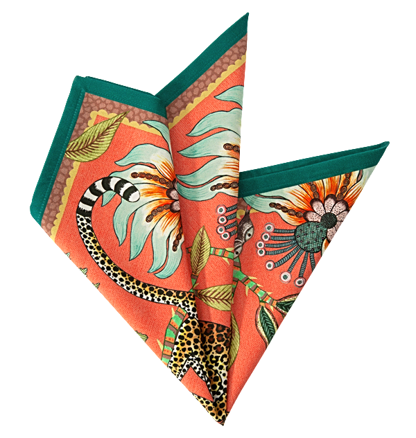 Ardmore - Leopard Napkins In Coral