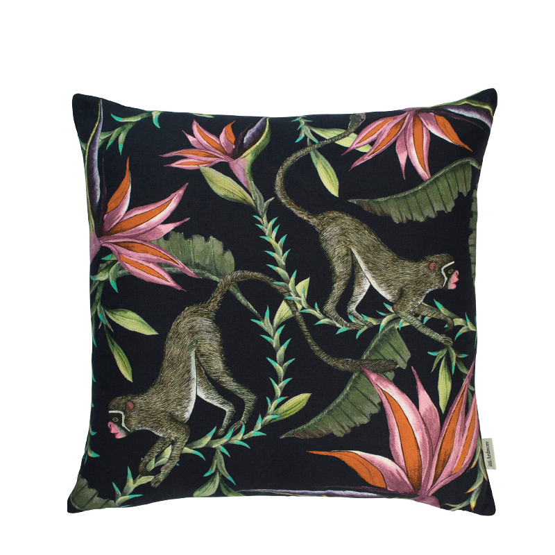 Ardmore - Monkey Paradise Night Silk Cushion Cover
