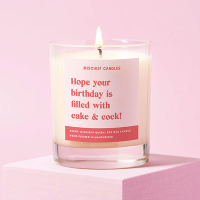 Birthday Gift For Her Funny Birthday Gift Birthday Cake and Cock Candle