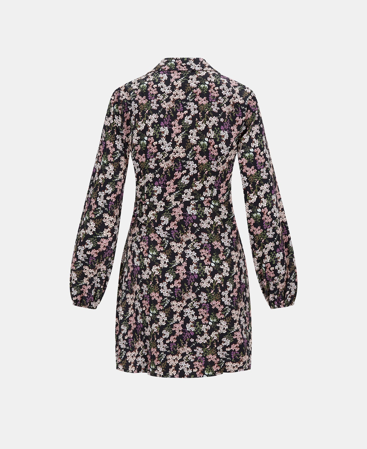 Black Floral Shirt Dress