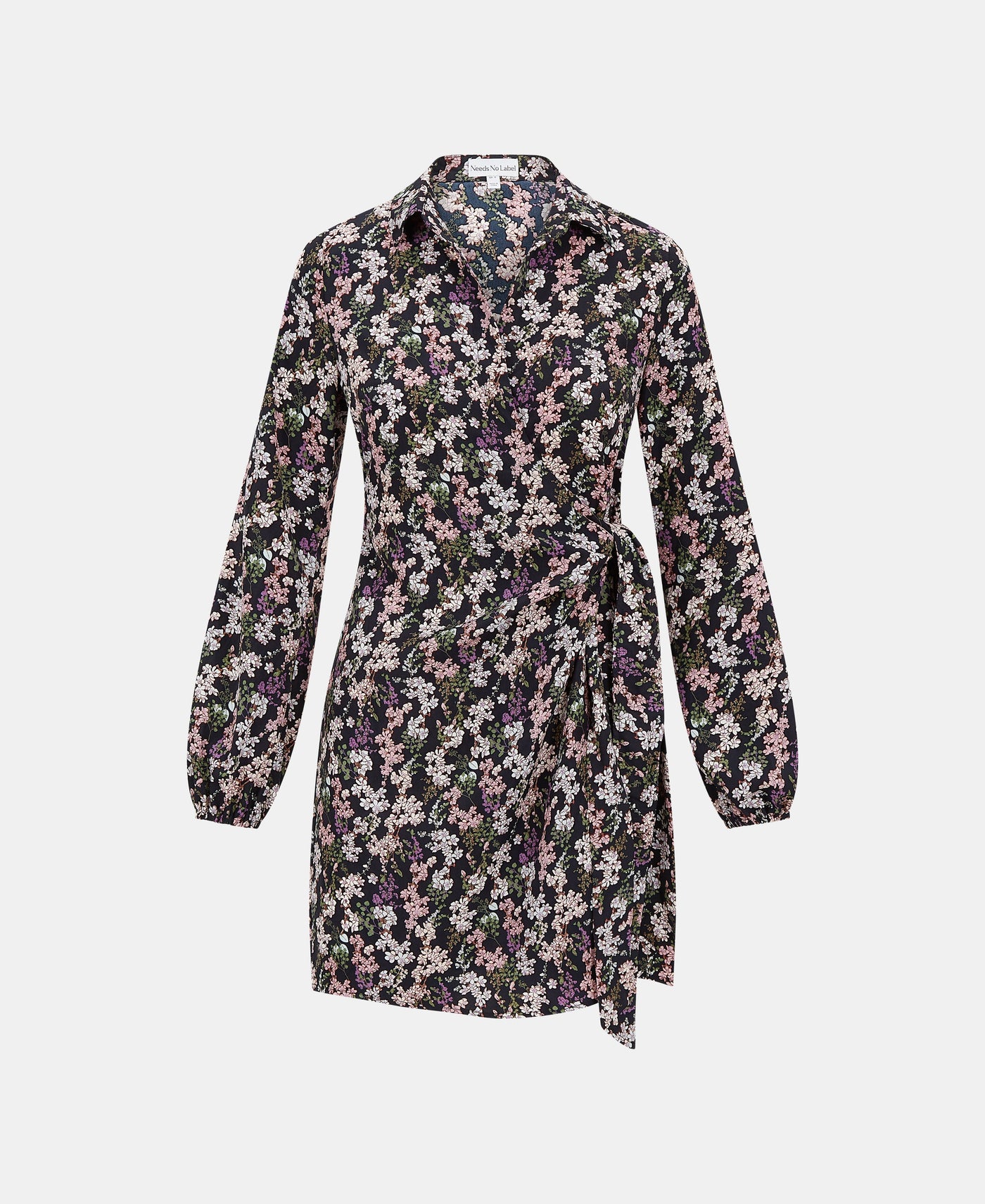 Black Floral Shirt Dress