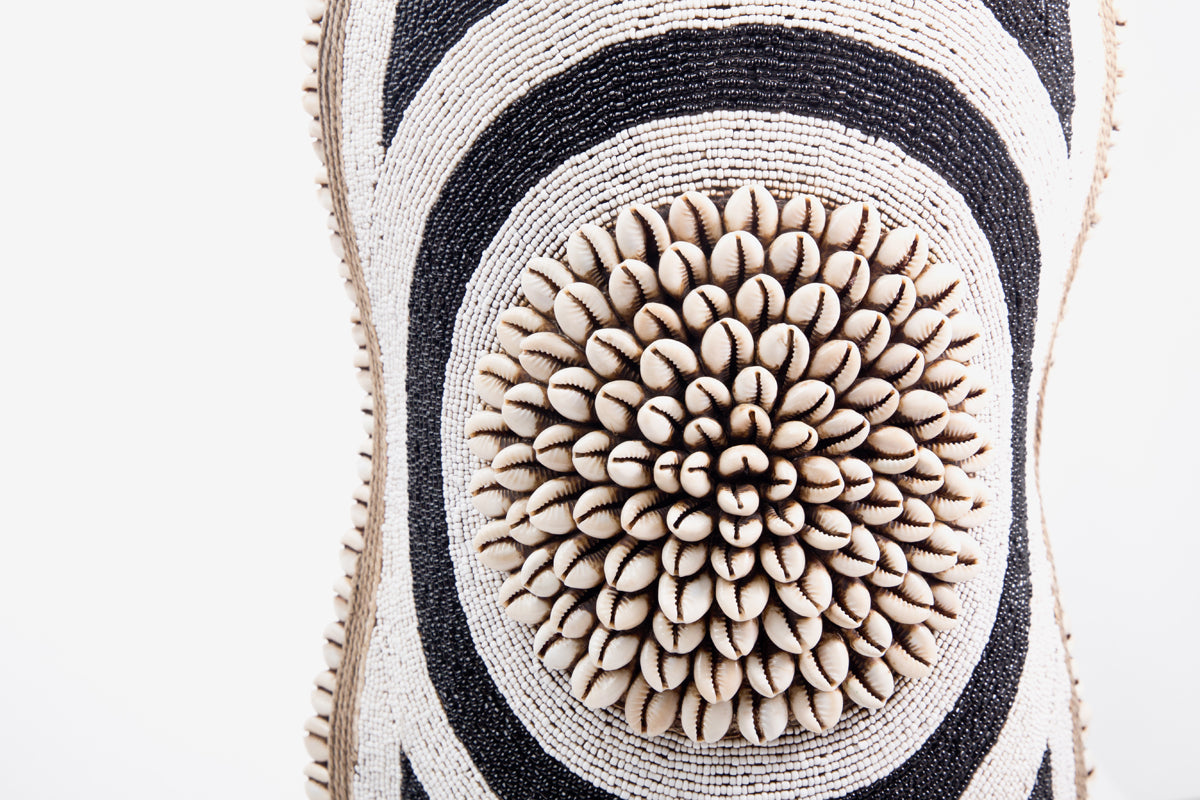 Cameroon Beaded Shield - Oblong -  17B