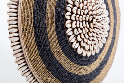 Cameroon Beaded Shield Round S 18B