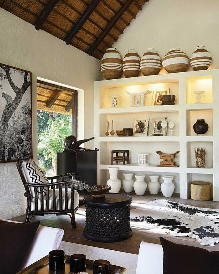 Bamileke Stool - Black - 35cm D