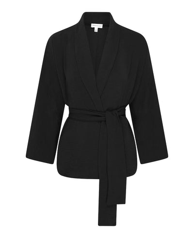 Black Soft Belted Jacket