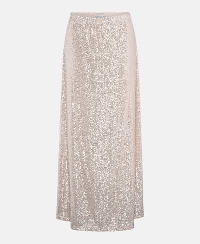 Cream Sequin Midaxi Skirt