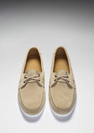 Deck Shoes, taupe suede
